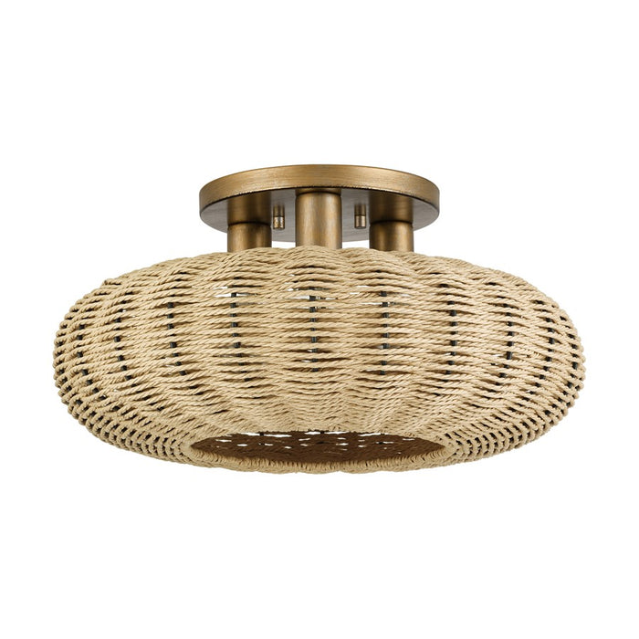 Livex Summervine 3Lt 18" Dia Semi-Flush, Gold/French Beige
