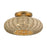 Livex Summervine 3Lt 18" Dia Semi-Flush, Gold/French Beige