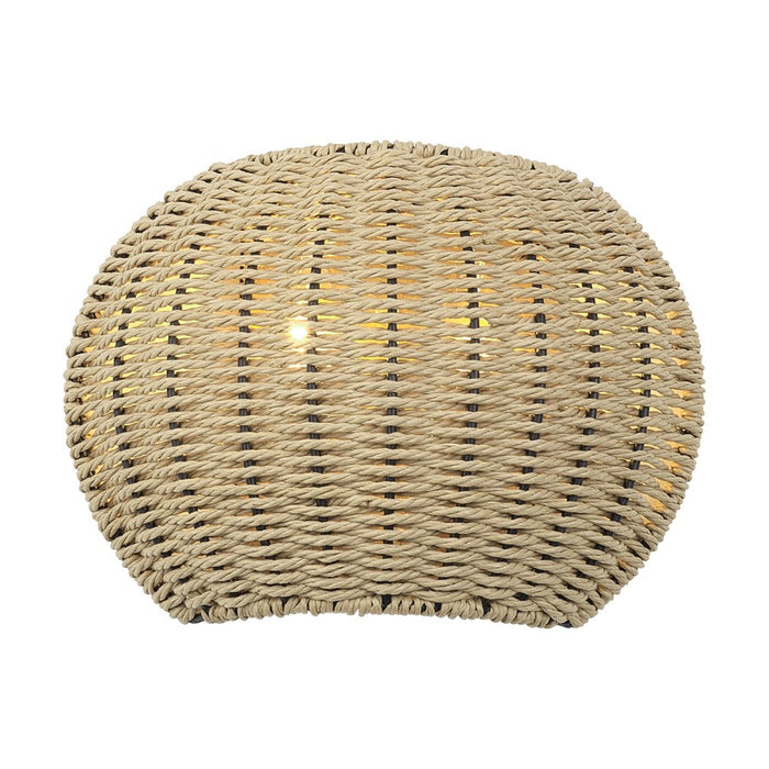 Livex Summervine 2Lt ADA Sconce, Gold/Hand-Woven French Beige
