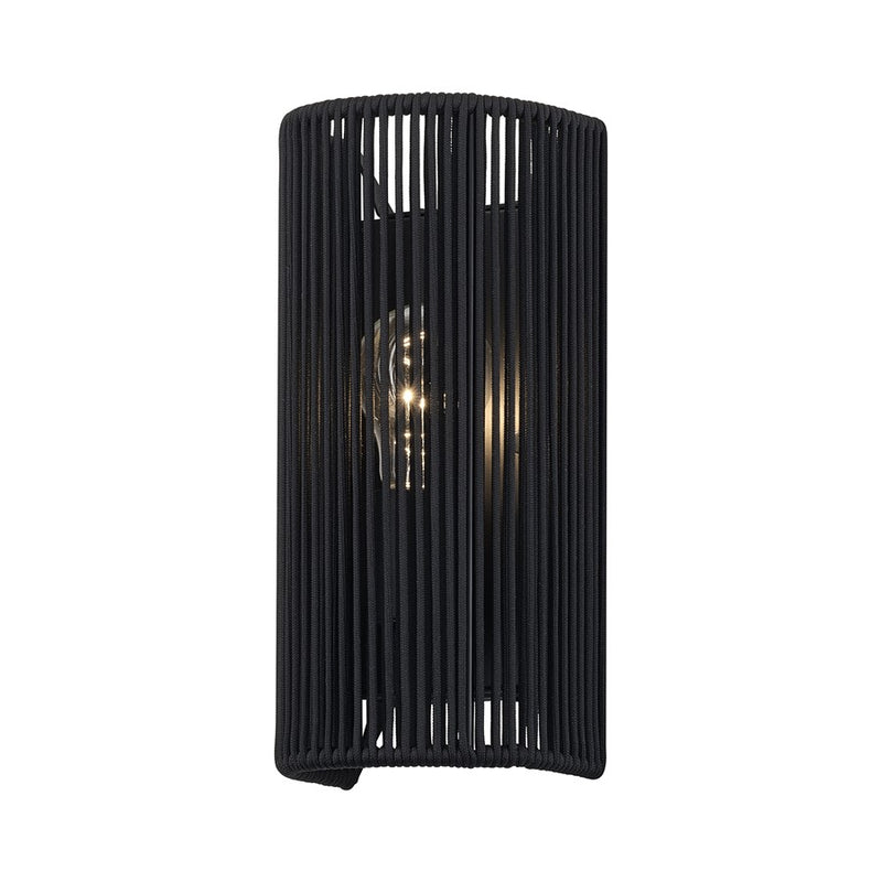 Livex Acordia 1Lt ADA 5" W Sconce, Black/Parisian Night Polyester
