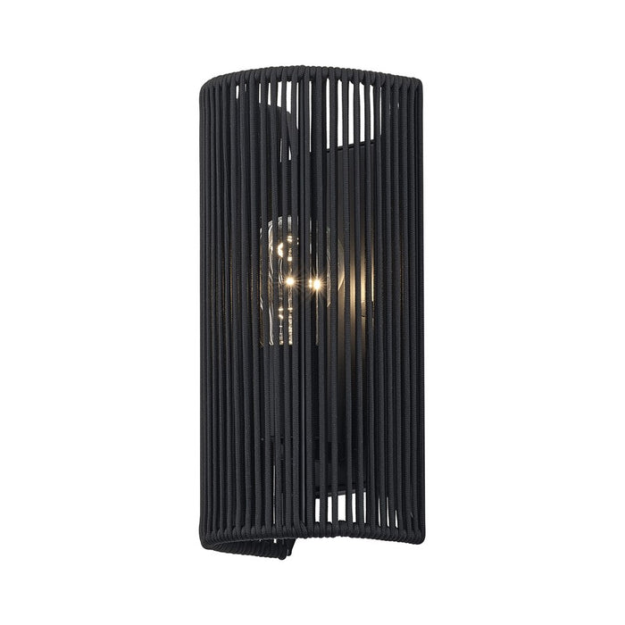 Livex Acordia 1Lt ADA 5" W Sconce, Black/Parisian Night Polyester