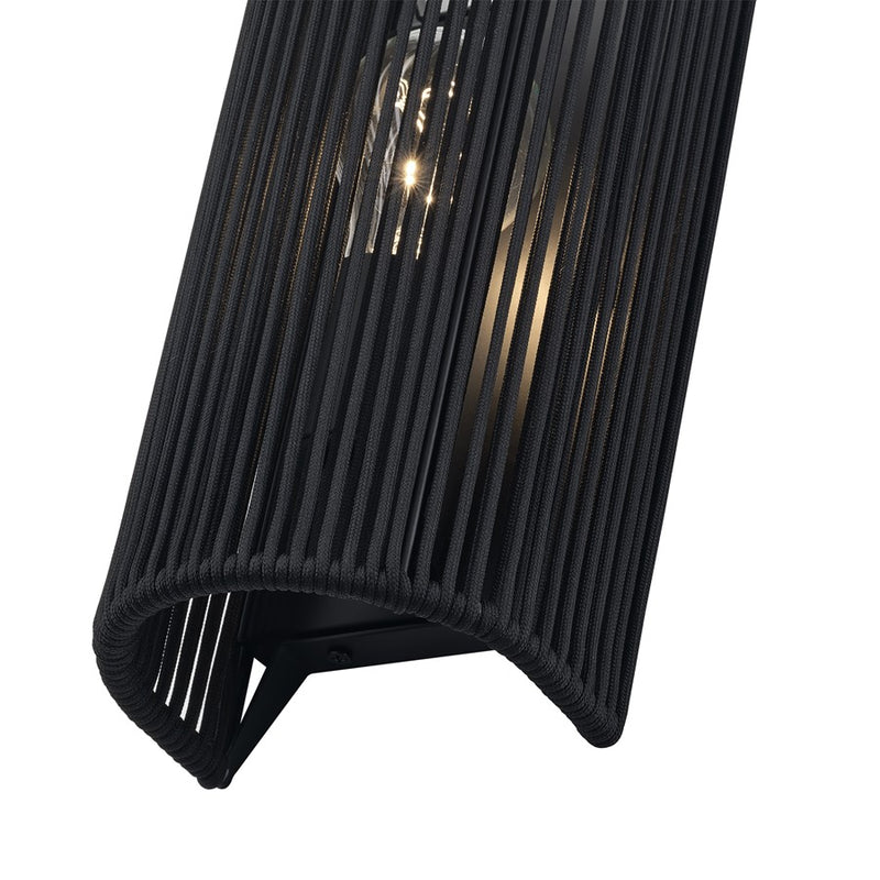 Livex Acordia 1Lt ADA 5" W Sconce, Black/Parisian Night Polyester