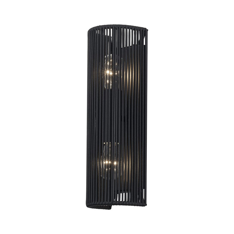 Livex Acordia 2Lt ADA Sconce, Black/Parisian Night Polyester Rope