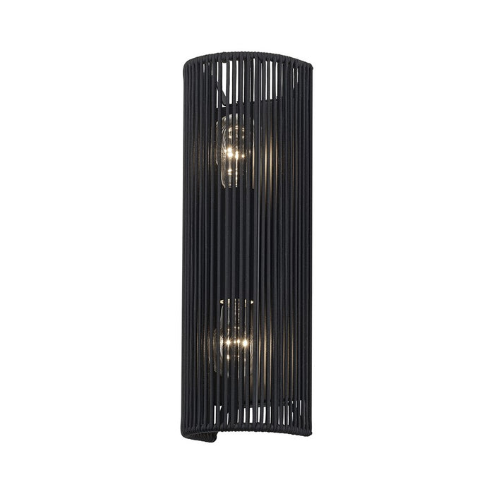 Livex Acordia 2Lt ADA Sconce, Black/Parisian Night Polyester Rope