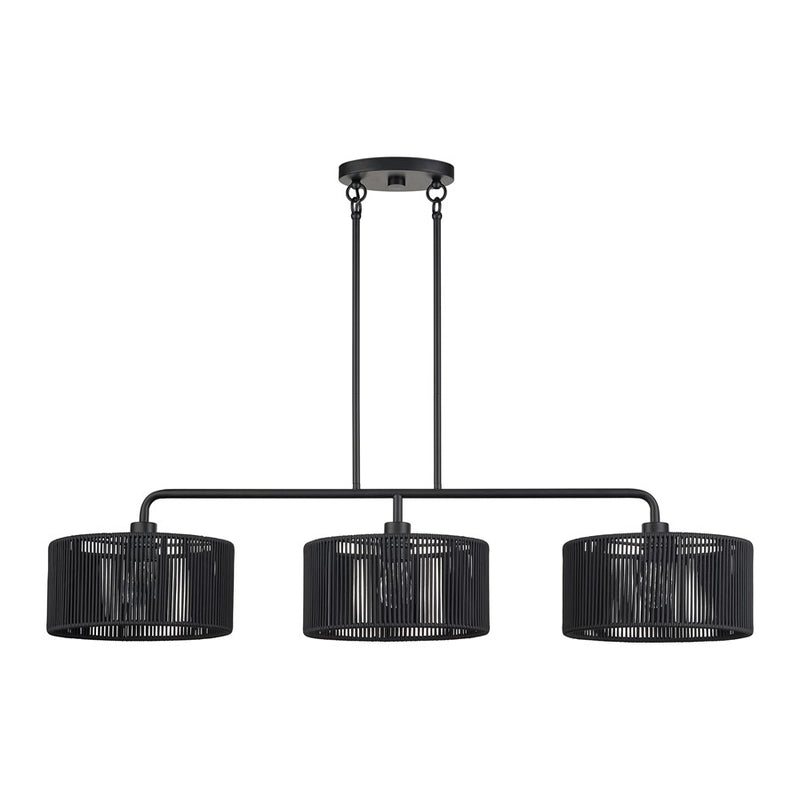 Livex Acordia 3Lt Extra Large Chandelier, Black/Parisian Polyester