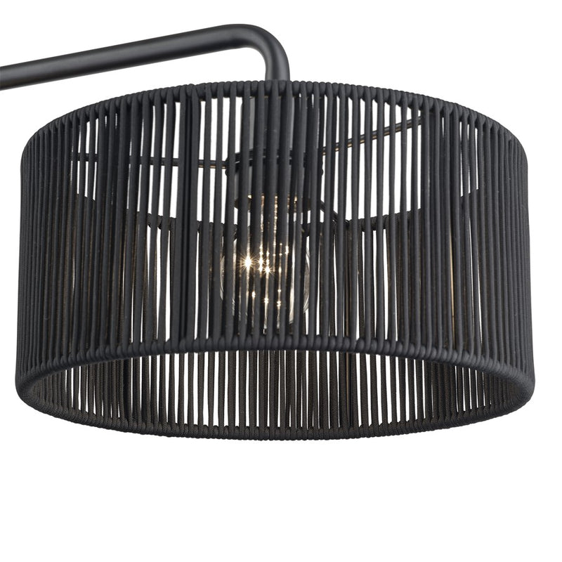 Livex Acordia 3Lt Extra Large Chandelier, Black/Parisian Polyester