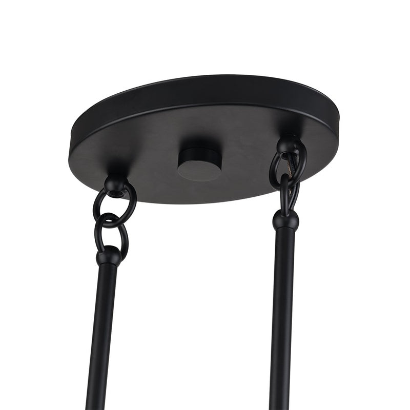 Livex Acordia 3Lt Medium Chandelier, Black/Parisian Night Polyester