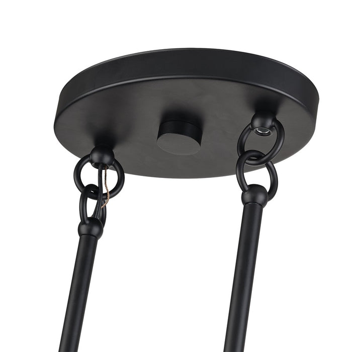 Livex Acordia 4Lt Large Chandelier, Black/Parisian Night Polyester