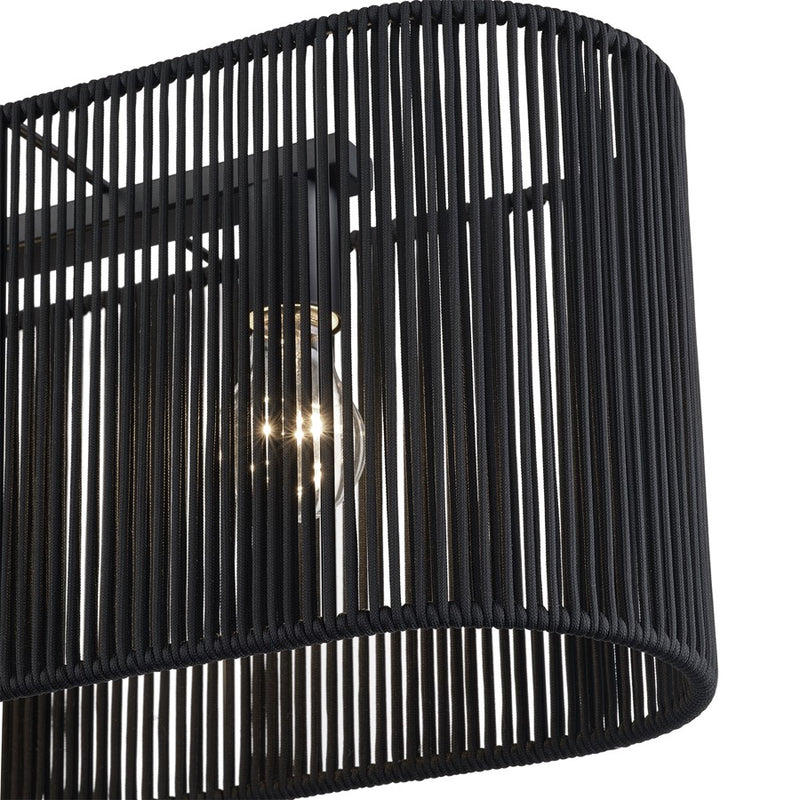 Livex Acordia 4Lt Large Chandelier, Black/Parisian Night Polyester