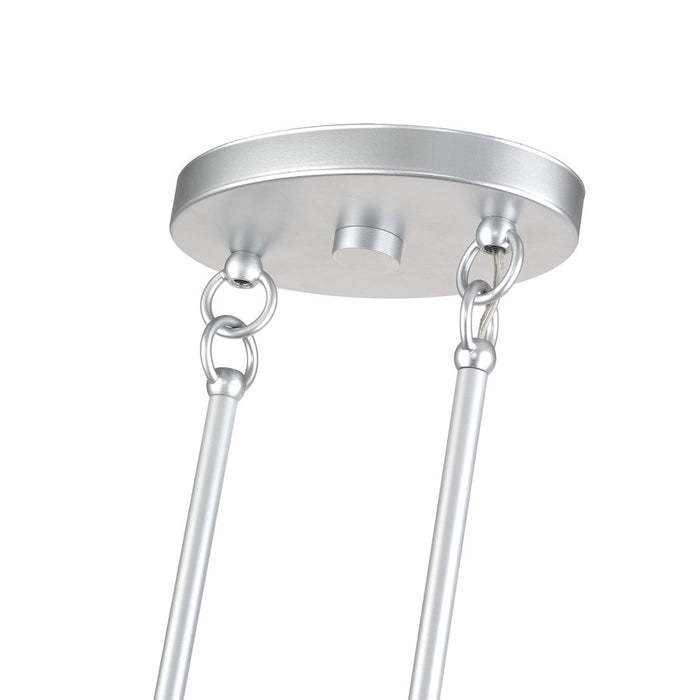 Livex Acordia 4Lt 36"L Chandelier, Painted Nickel/Parisian Polyester