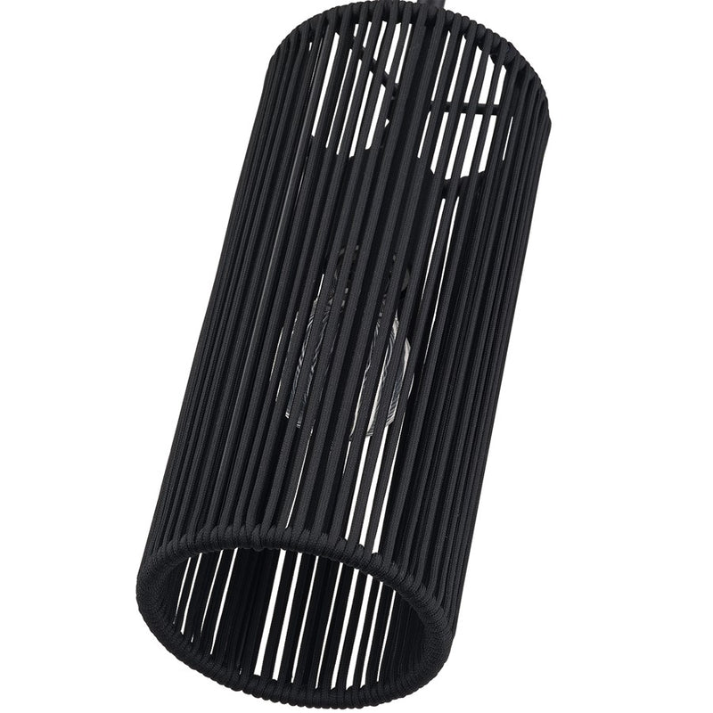 Livex Acordia 1Lt Mini Pendant, Black/Parisian Night Polyester Rope
