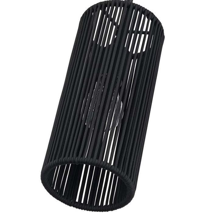 Livex Acordia 1Lt Mini Pendant, Black/Parisian Night Polyester Rope