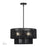 Livex Acordia 4Lt Pendant Chandelier, Black/Parisian Night Polyester - 60244-04