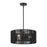 Livex Acordia 3Lt Pendant Chandelier, Black/Parisian Night Polyester