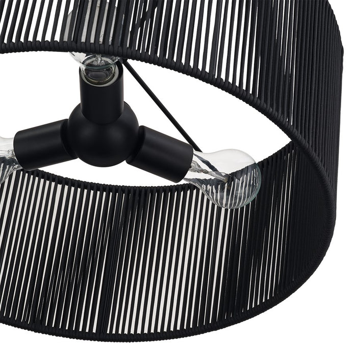 Livex Acordia 3Lt Pendant Chandelier, Black/Parisian Night Polyester