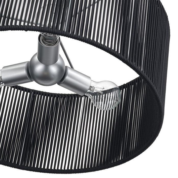 Livex Acordia 3Lt Pendant Chandelier, Nickel/Parisian Polyester