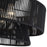 Livex Florell 3Lt 15" Dia Semi-Flush, Black/Parisian Polyester