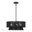 Livex Florell 4Lt Pendant Chandelier, Black/Parisian Night Polyester - 60254-04