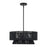 Livex Florell 4Lt Pendant Chandelier, Black/Parisian Night Polyester