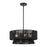 Livex Florell 4Lt Pendant Chandelier, Black/Parisian Night Polyester