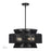 Livex Florell 5Lt Pendant Chandelier, Black/Parisian Night Polyester - 60255-04