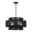Livex Florell 5Lt Pendant Chandelier, Black/Parisian Night Polyester