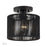 Livex Acordia 1Lt 8.5" Dia Semi-Flush, Black/Parisian Polyester - 60264-04
