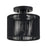 Livex Acordia 1Lt 8.5" Dia Semi-Flush, Black/Parisian Polyester