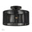 Livex Acordia 1Lt 12" Dia Semi-Flush, Black/Parisian Polyester - 60265-04