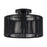 Livex Acordia 1Lt 12" Dia Semi-Flush, Black/Parisian Polyester