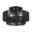 Livex Acordia 3Lt 15" Dia Semi-Flush, Black/Parisian Polyester