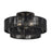 Livex Acordia 3Lt 18" Dia Semi-Flush, Black/Parisian Polyester