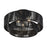 Livex Acordia 3Lt 18" Dia Semi-Flush, Black/Parisian Polyester