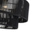 Livex Acordia 3Lt 18" Dia Semi-Flush, Black/Parisian Polyester