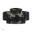 Livex Acordia 4Lt 21" Dia Semi-Flush, Black/Parisian Polyester - 60268-04