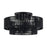 Livex Acordia 4Lt 21" Dia Semi-Flush, Black/Parisian Polyester