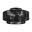 Livex Acordia 4Lt 21" Dia Semi-Flush, Black/Parisian Polyester