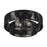 Livex Acordia 4Lt 21" Dia Semi-Flush, Black/Parisian Polyester