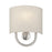 Livex Stratton 1Lt ADA Sconce, Nickel/Oatmeal Fabric/White Fabric