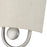 Livex Stratton 1Lt ADA Sconce, Nickel/Oatmeal Fabric/White Fabric