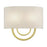 Livex Stratton 2Lt 13" ADA Sconce, Gold/Oatmeal Fabric/White Fabric - 60272-33
