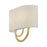 Livex Stratton 2Lt 13" ADA Sconce, Gold/Oatmeal Fabric/White Fabric