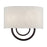 Livex Stratton 2Lt 13" ADA Sconce, Bronze/Oatmeal Fabric/White Fabric - 60272-92