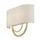 Livex Stratton 2Lt 15" ADA Sconce, Gold/Oatmeal Fabric/White Fabric