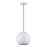 Livex Kuppola Lt Globe Pendant, White/Nickel/White Aluminum/White