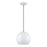 Livex Kuppola Lt Globe Pendant, White/Nickel/White Aluminum/White