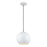 Livex Kuppola Lt Globe Pendant, White/Nickel/White Aluminum/White