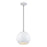 Livex Kuppola Lt Globe Pendant, White/Nickel/White Aluminum/White
