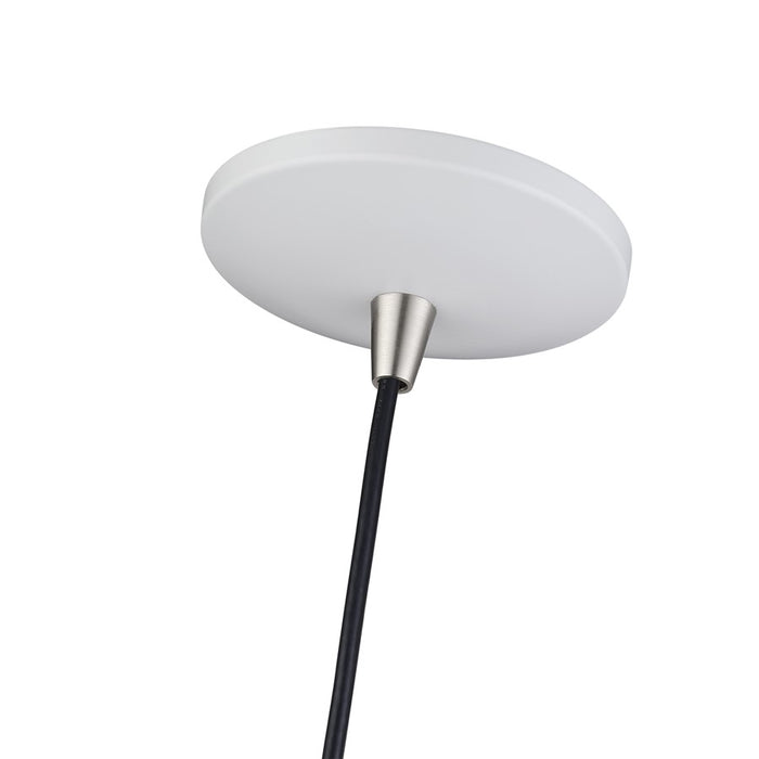 Livex Kuppola Lt Globe Pendant, White/Nickel/White Aluminum/White