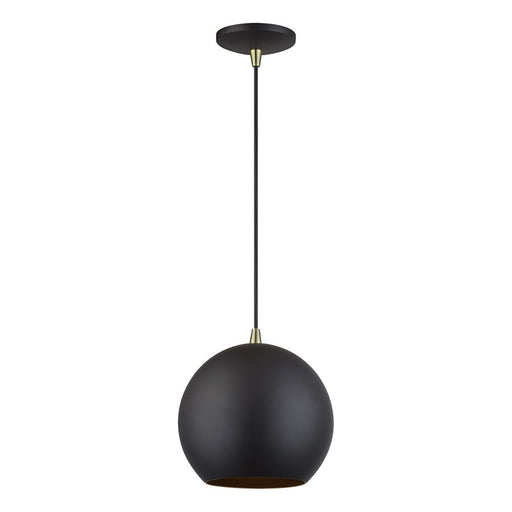 Livex Kuppola Lt Globe Pendant, Bronze/Brass/Bronze Aluminum/Gold
